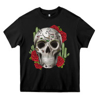 Black skull cactus Heavy Core Tee - JahusDesignShop