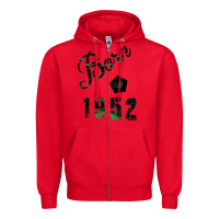 Red Born In 1952 Zipper Hoodie - Bettercallsaul