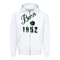 White Born In 1952 Zipper Hoodie - Bettercallsaul