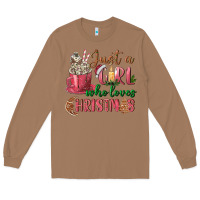 Pink Just A Girl Who Loves Christmas Long Sleeve Tee | Teevron