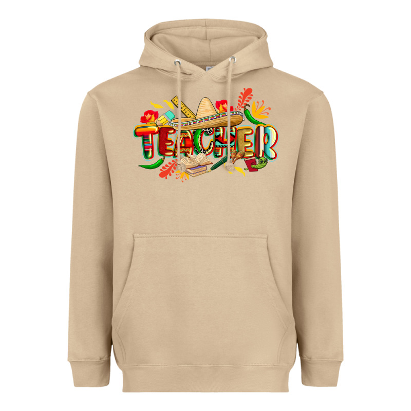 Cinco De Mayo Teacher Heavyweight Hoodie by CowGirlArtShop | Teevron