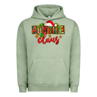 Pigment Oil Green christmas auntie claus Urban Hoodie - FaDigitalArtStudio