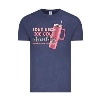 Vintage Denim long neck ice cold stanley never broke my heart Vintage Tee - MaliasSmallBusiness