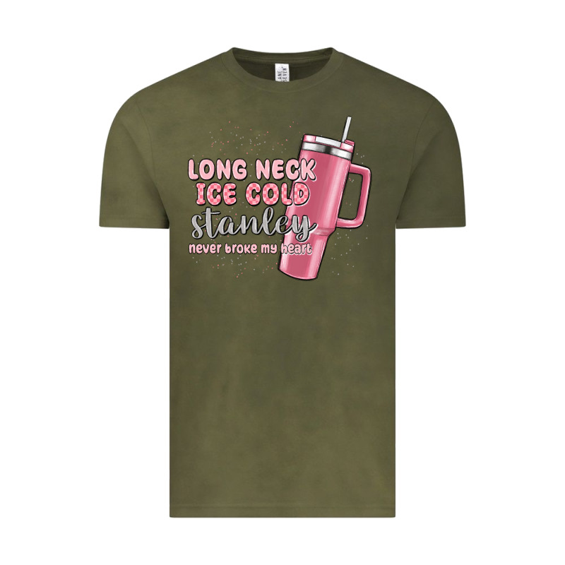 Long Neck Ice Cold Stanley Never Broke My Heart Vintage Tee by MaliasSmallBusiness | Teevron