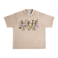 French Oak dancing skeletons mardi gras Urban Heavy Tee - MaliasSmallBusiness