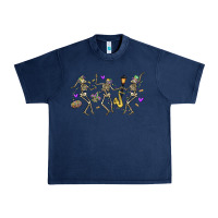 Navy dancing skeletons mardi gras Urban Heavy Tee - MaliasSmallBusiness
