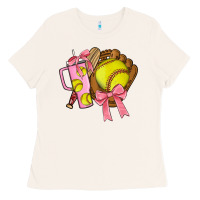 Bone softball coquette bow Ladies Tee - JahusDesignShop