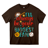 Chocolate Brown i'll always be your biggest fan baseball Heavy Core Tee - BundleAndBundleShop