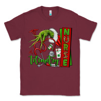 Burgundy grinch hand telemetry nurse Classic Tee - NancyCooperArtShop