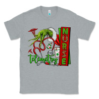 Heather Grey grinch hand telemetry nurse Classic Tee - NancyCooperArtShop
