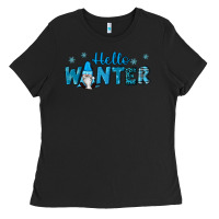 Black hello winter gnomes Ladies Tee - RanaPortraitStore