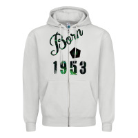 Dove Grey Born In 1953 Zipper Hoodie - Bettercallsaul