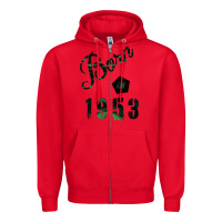 Red Born In 1953 Zipper Hoodie - Bettercallsaul