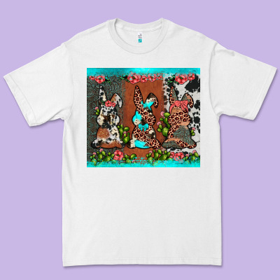 Easter Bunny's Leopard Cowhide Cactus Premium Tee Designed By Jahusdesignshop
