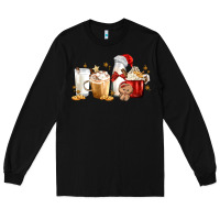 Black Christmas Milk and Cookie Latte Coffee Cups Long Sleeve Tee - MaliasSmallBusiness