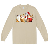Mushroom Christmas Milk and Cookie Latte Coffee Cups Long Sleeve Tee - MaliasSmallBusiness