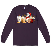 Plum Christmas Milk and Cookie Latte Coffee Cups Long Sleeve Tee - MaliasSmallBusiness