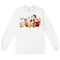 White Christmas Milk and Cookie Latte Coffee Cups Long Sleeve Tee - MaliasSmallBusiness