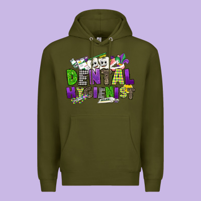 Dental Hygienest Mardi Gras Premium Hoodie Designed By Cowgirlartshop