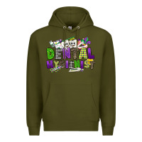Army Green dental hygienest mardi gras Premium Hoodie - CowGirlArtShop