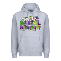 Heather Grey dental hygienest mardi gras Premium Hoodie - CowGirlArtShop