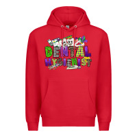 Red dental hygienest mardi gras Premium Hoodie - CowGirlArtShop