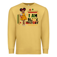 Antique Gold i am black history black girl peekaboo juneteenth Premium Sweatshirt - CowGirlArtShop