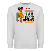 Dove Grey i am black history black girl peekaboo juneteenth Premium Sweatshirt - CowGirlArtShop