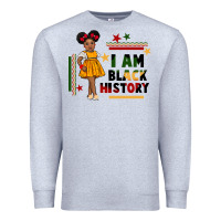 Heather Grey i am black history black girl peekaboo juneteenth Premium Sweatshirt - CowGirlArtShop