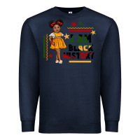 Navy i am black history black girl peekaboo juneteenth Premium Sweatshirt - CowGirlArtShop