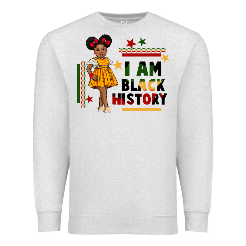 I Am Black History Black Girl Peekaboo Juneteenth Premium Sweatshirt by CowGirlArtShop | Teevron