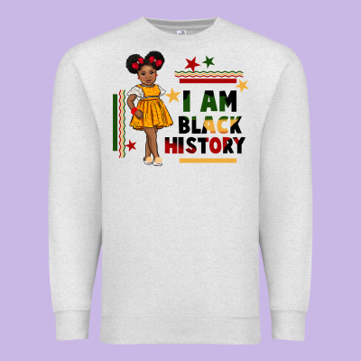 I Am Black History Black Girl Peekaboo Juneteenth Premium Sweatshirt Designed By Cowgirlartshop