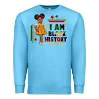 Ocean Blue i am black history black girl peekaboo juneteenth Premium Sweatshirt - CowGirlArtShop