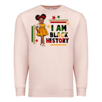 Pale Pink i am black history black girl peekaboo juneteenth Premium Sweatshirt - CowGirlArtShop