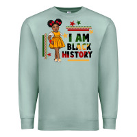 Seafoam i am black history black girl peekaboo juneteenth Premium Sweatshirt - CowGirlArtShop