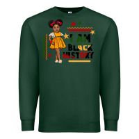 Sports Green i am black history black girl peekaboo juneteenth Premium Sweatshirt - CowGirlArtShop