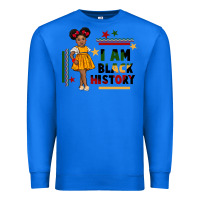 True Royal i am black history black girl peekaboo juneteenth Premium Sweatshirt - CowGirlArtShop