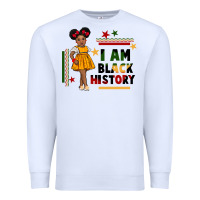 White i am black history black girl peekaboo juneteenth Premium Sweatshirt - CowGirlArtShop