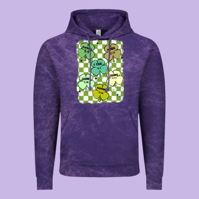 Shamrock Religious Vintage Hoodie Designed By Maliassmallbusiness
