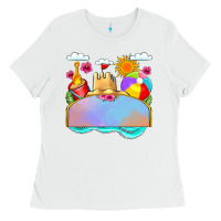 White custom name summer beach toys Ladies Tee - JahusDesignShop
