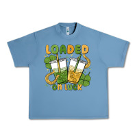 Pebble Blue loaded on luck Urban Heavy Tee - MaliasSmallBusiness