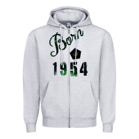Heather Grey Born in 1954 Zipper Hoodie - Bettercallsaul