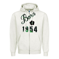 Oatmeal Heather Born in 1954 Zipper Hoodie - Bettercallsaul