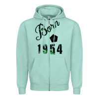 Born In 1954 Zipper Hoodie | Teevron