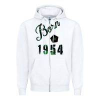 White Born in 1954 Zipper Hoodie - Bettercallsaul