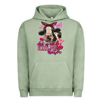 Pigment Oil Green Valentine's Day Shut Up And Kiss Me Heifer Holstein Cow Urban Hoodie - FaDigitalArtStudio