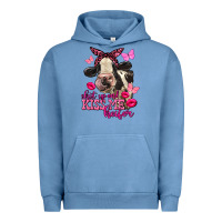Pigment Pebble Blue Valentine's Day Shut Up And Kiss Me Heifer Holstein Cow Urban Hoodie - FaDigitalArtStudio