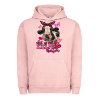 Pigment Salmon Valentine's Day Shut Up And Kiss Me Heifer Holstein Cow Urban Hoodie - FaDigitalArtStudio