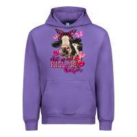 Tulip Valentine's Day Shut Up And Kiss Me Heifer Holstein Cow Urban Hoodie - FaDigitalArtStudio