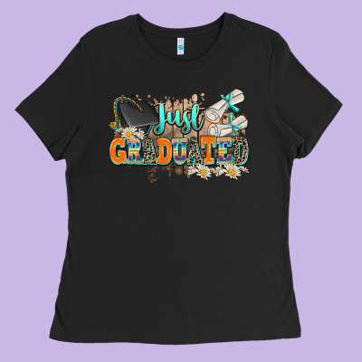 Just Graduated Ladies Tee Designed By Adodesignshop